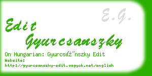 edit gyurcsanszky business card